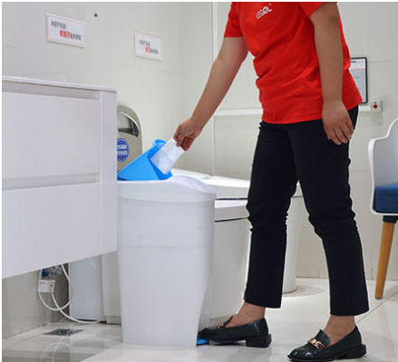 Thùng rác có bàn đạp 20L, Thùng rác vệ sinh phụ nữ ABS