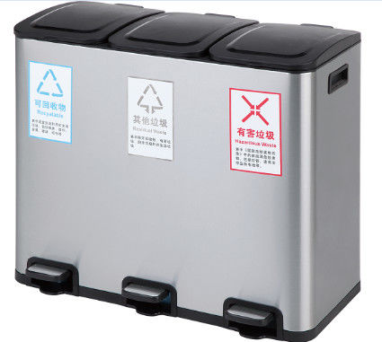 Thùng đạp bằng thép không gỉ 3 trong 1 20 Lít